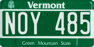 VT license plate NOY485