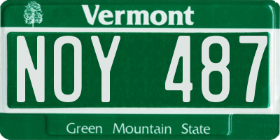 VT license plate NOY487