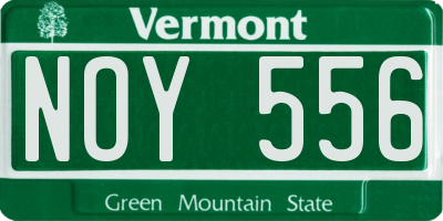 VT license plate NOY556