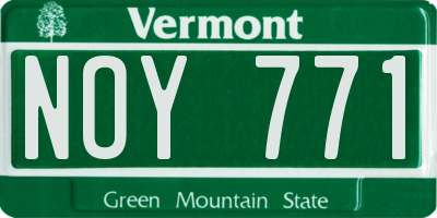 VT license plate NOY771