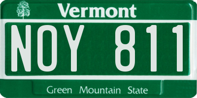 VT license plate NOY811