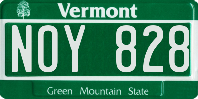 VT license plate NOY828