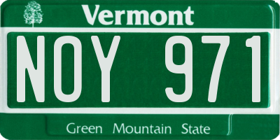 VT license plate NOY971