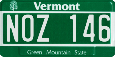 VT license plate NOZ146