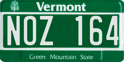 VT license plate NOZ164