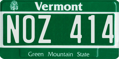 VT license plate NOZ414