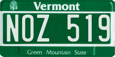 VT license plate NOZ519