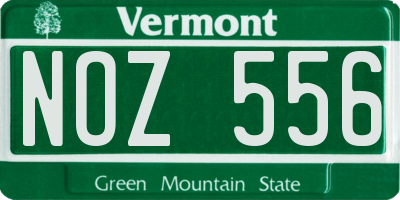 VT license plate NOZ556