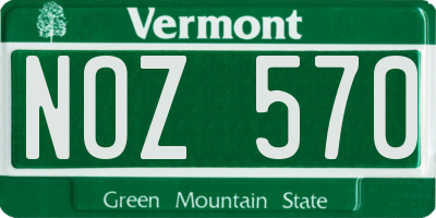 VT license plate NOZ570