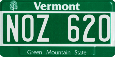 VT license plate NOZ620