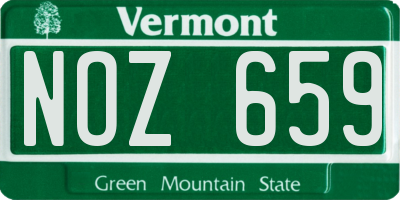 VT license plate NOZ659