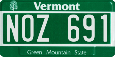 VT license plate NOZ691