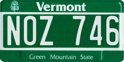 VT license plate NOZ746