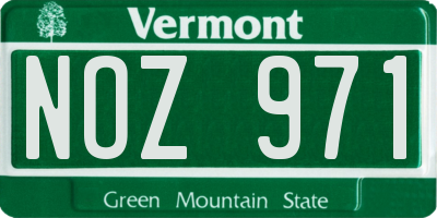 VT license plate NOZ971