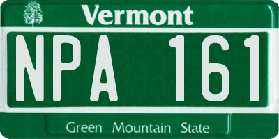 VT license plate NPA161