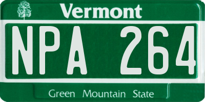 VT license plate NPA264