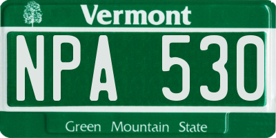 VT license plate NPA530
