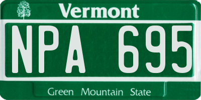 VT license plate NPA695