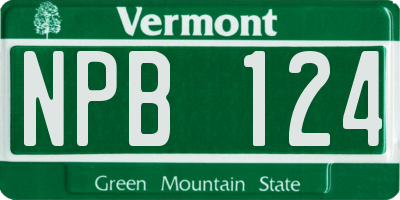 VT license plate NPB124