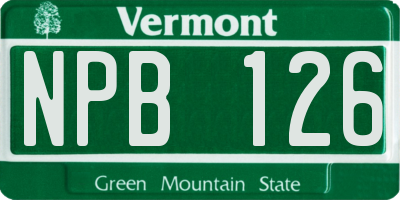 VT license plate NPB126