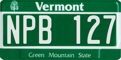 VT license plate NPB127