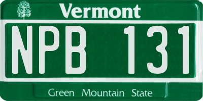 VT license plate NPB131