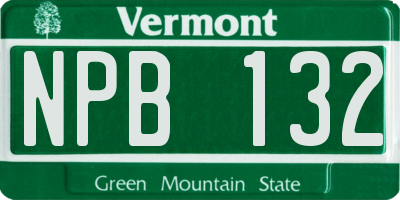 VT license plate NPB132