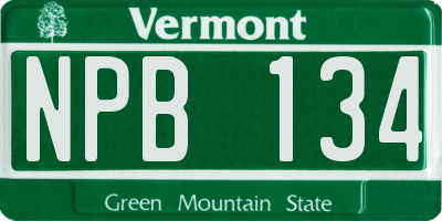 VT license plate NPB134