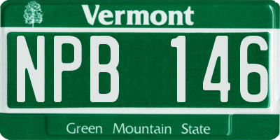 VT license plate NPB146
