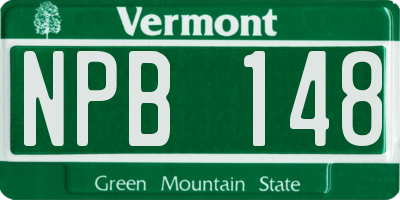 VT license plate NPB148