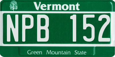 VT license plate NPB152
