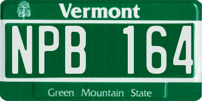 VT license plate NPB164