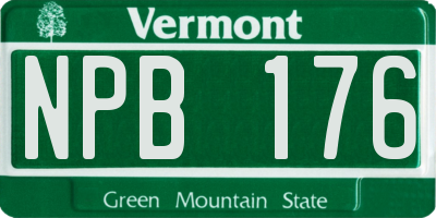 VT license plate NPB176