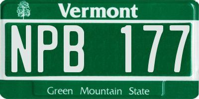 VT license plate NPB177