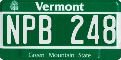 VT license plate NPB248