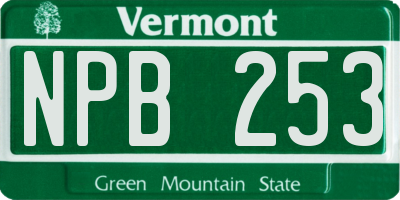 VT license plate NPB253