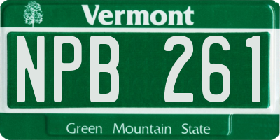 VT license plate NPB261