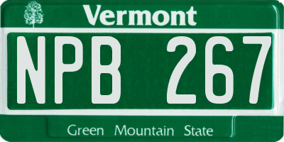 VT license plate NPB267