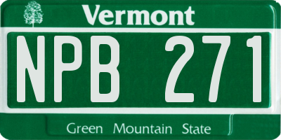VT license plate NPB271