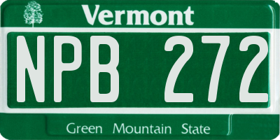 VT license plate NPB272