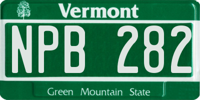 VT license plate NPB282