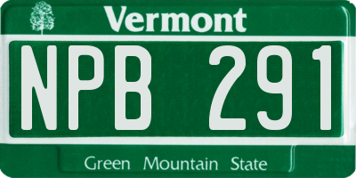 VT license plate NPB291