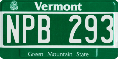 VT license plate NPB293