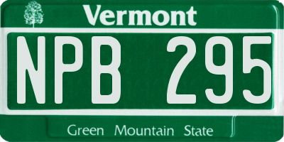VT license plate NPB295