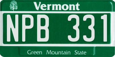 VT license plate NPB331