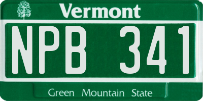 VT license plate NPB341