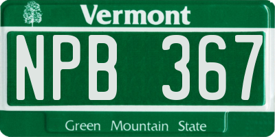 VT license plate NPB367