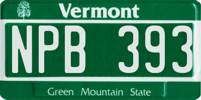 VT license plate NPB393
