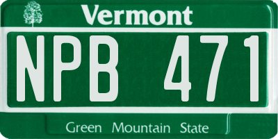 VT license plate NPB471
