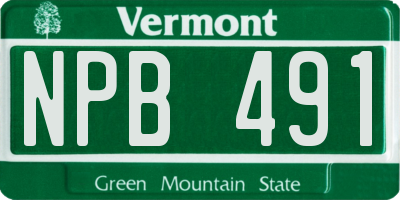 VT license plate NPB491
